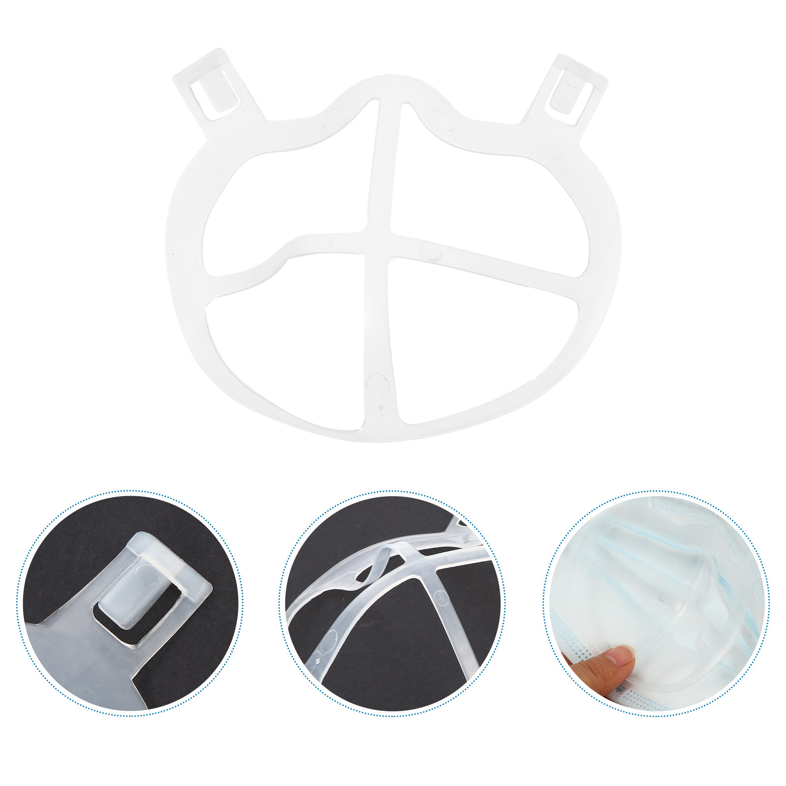 Silicone Mask Bracket - 10 Adet Hafif Kokusuz Maske Tutucu