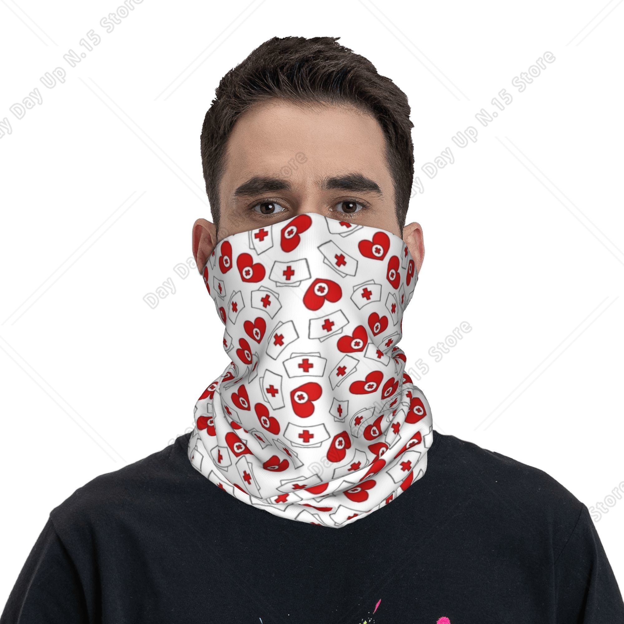 Hemşire Şapkası Kalp Desenli B - Neck Gaiter Face Cover incelemesi ve fiyatı